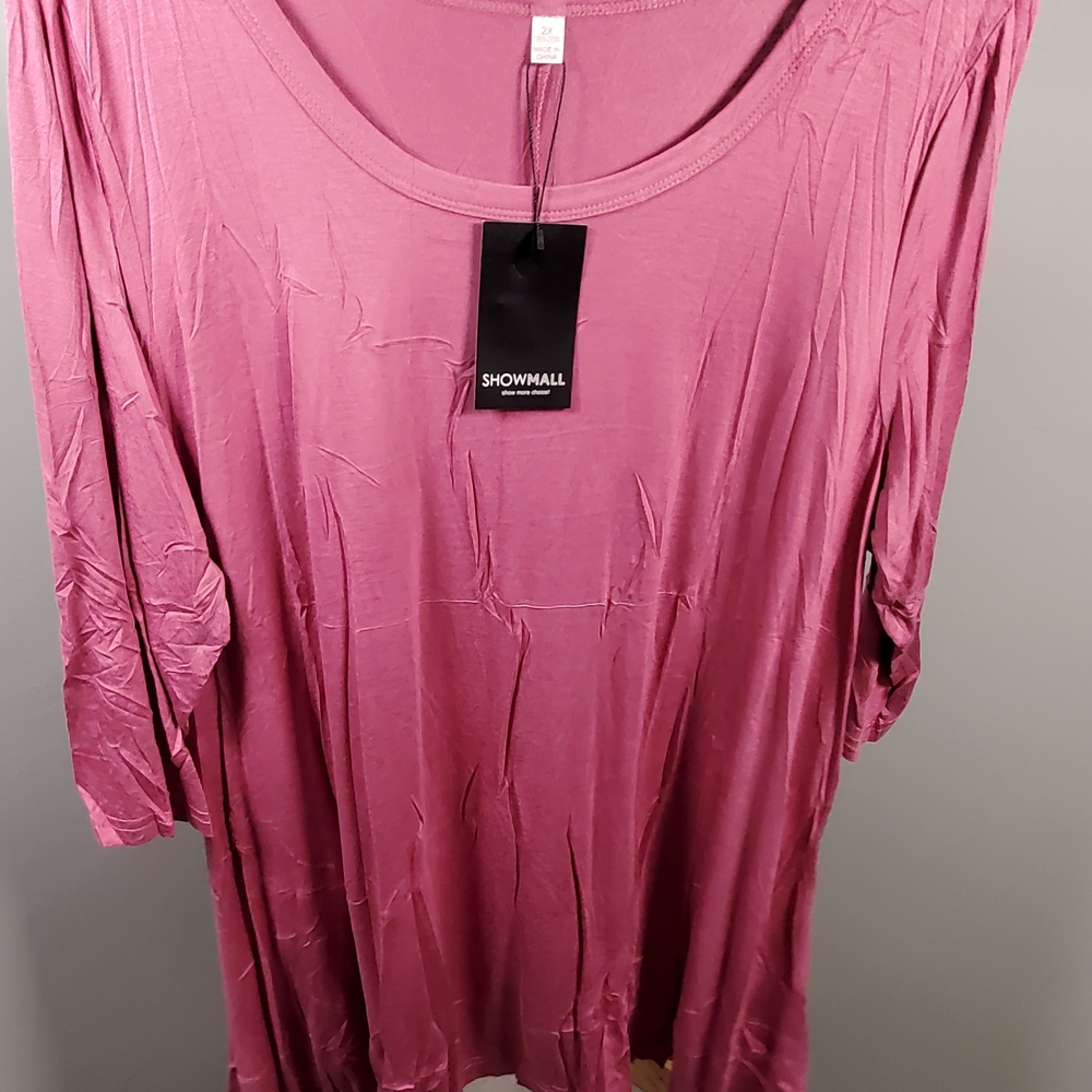 Women's Long Sleeve Top - Mauve Elegance